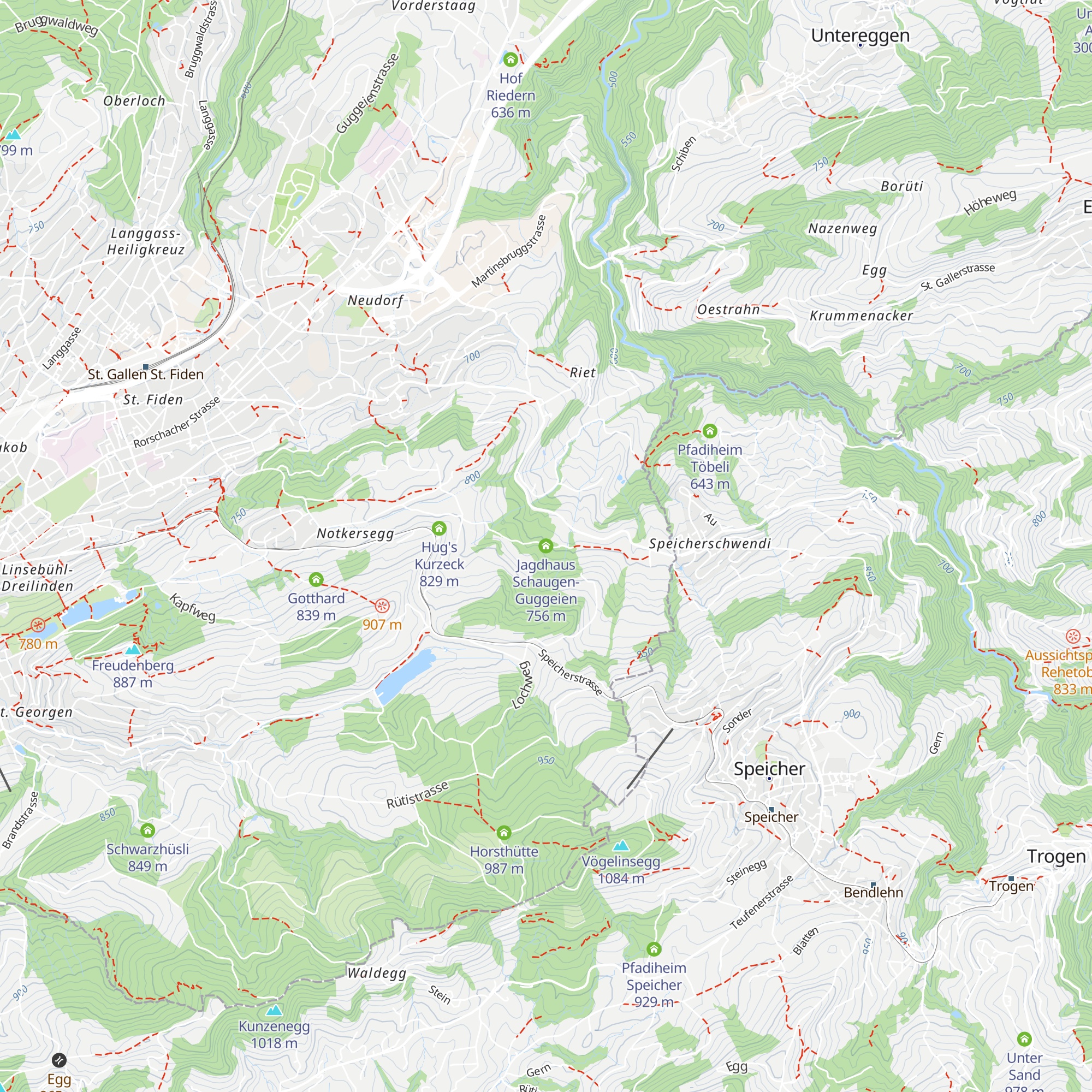 Jagdhaus Schaugen-Guggeien map