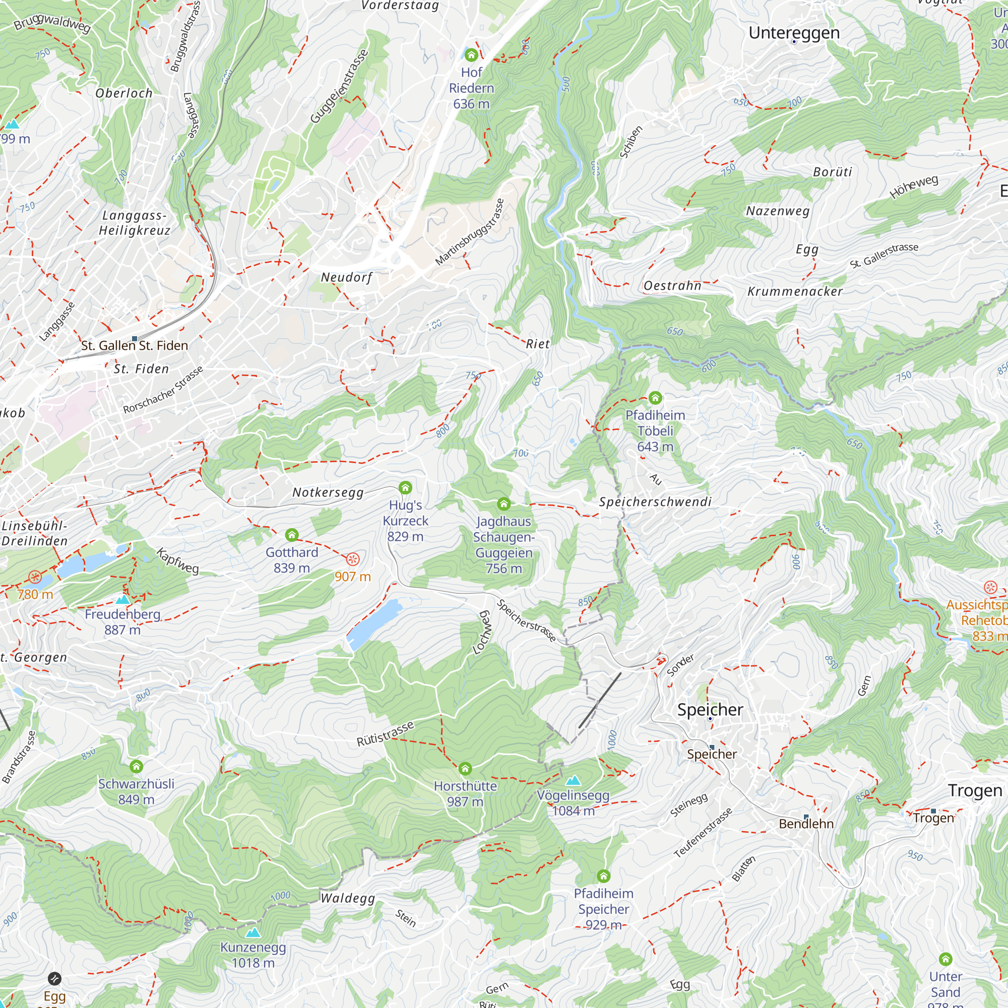 Jagdhaus Schaugen-Guggeien map