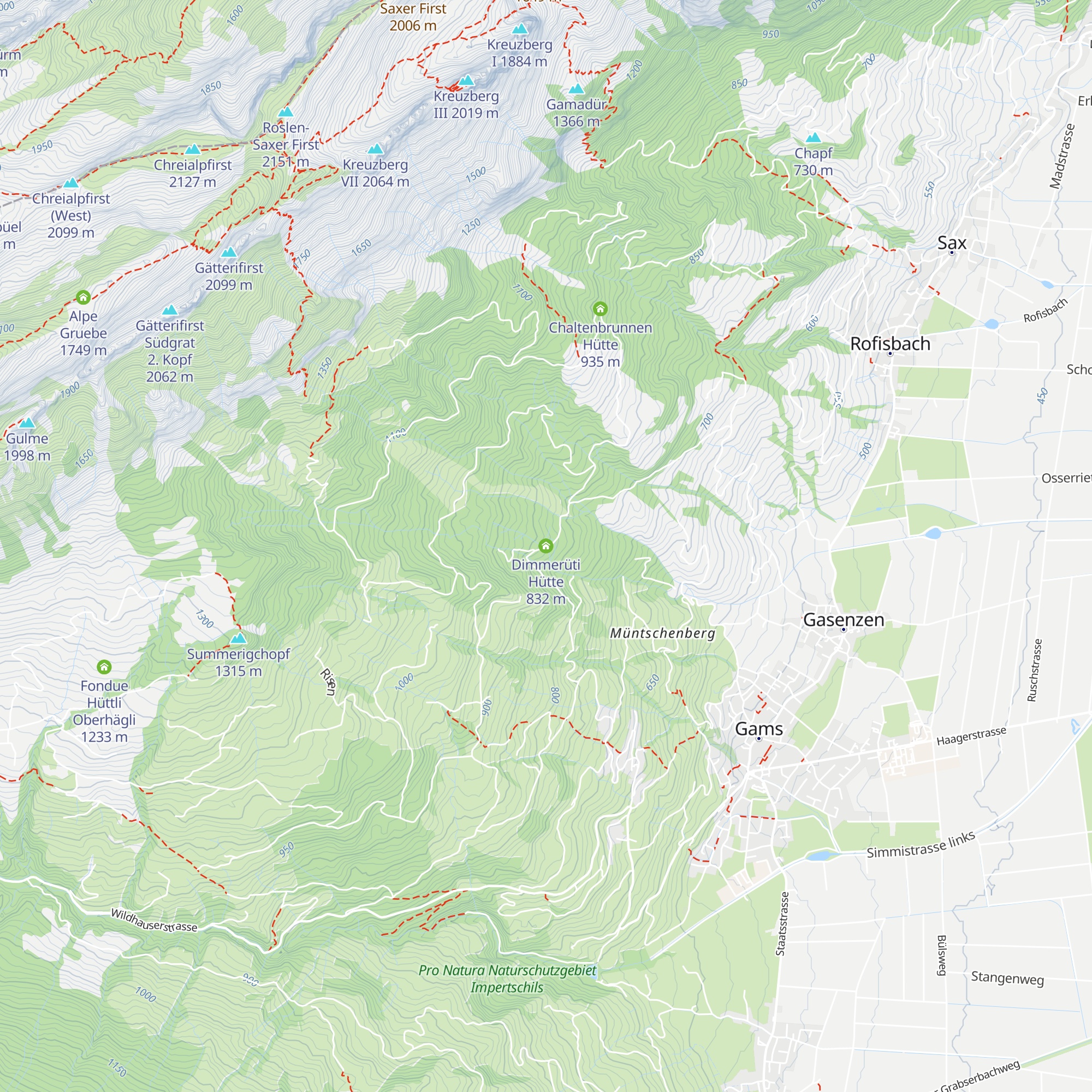 Dimmerüti Hütte map