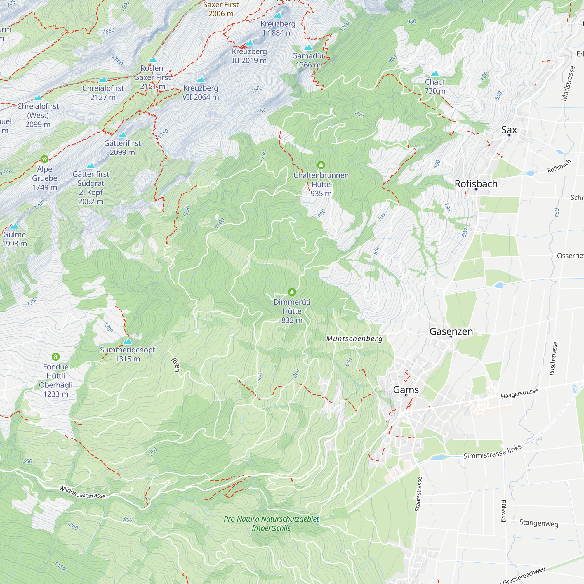 Dimmerüti Hütte map