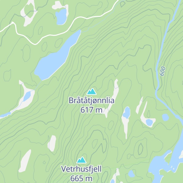 Map of Bråtåtjønnlia