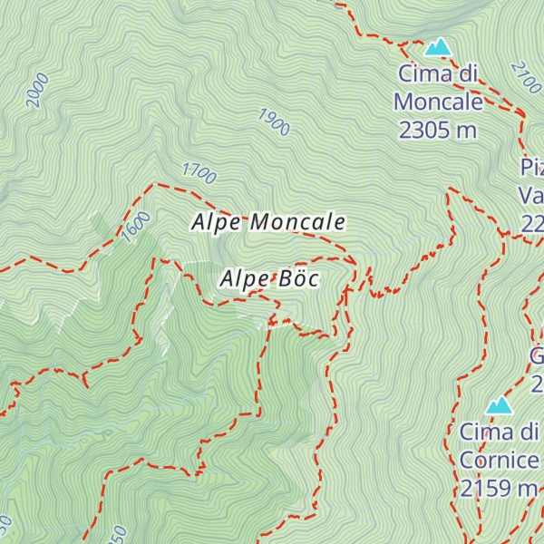Map of Rifugio Alpe al Böc