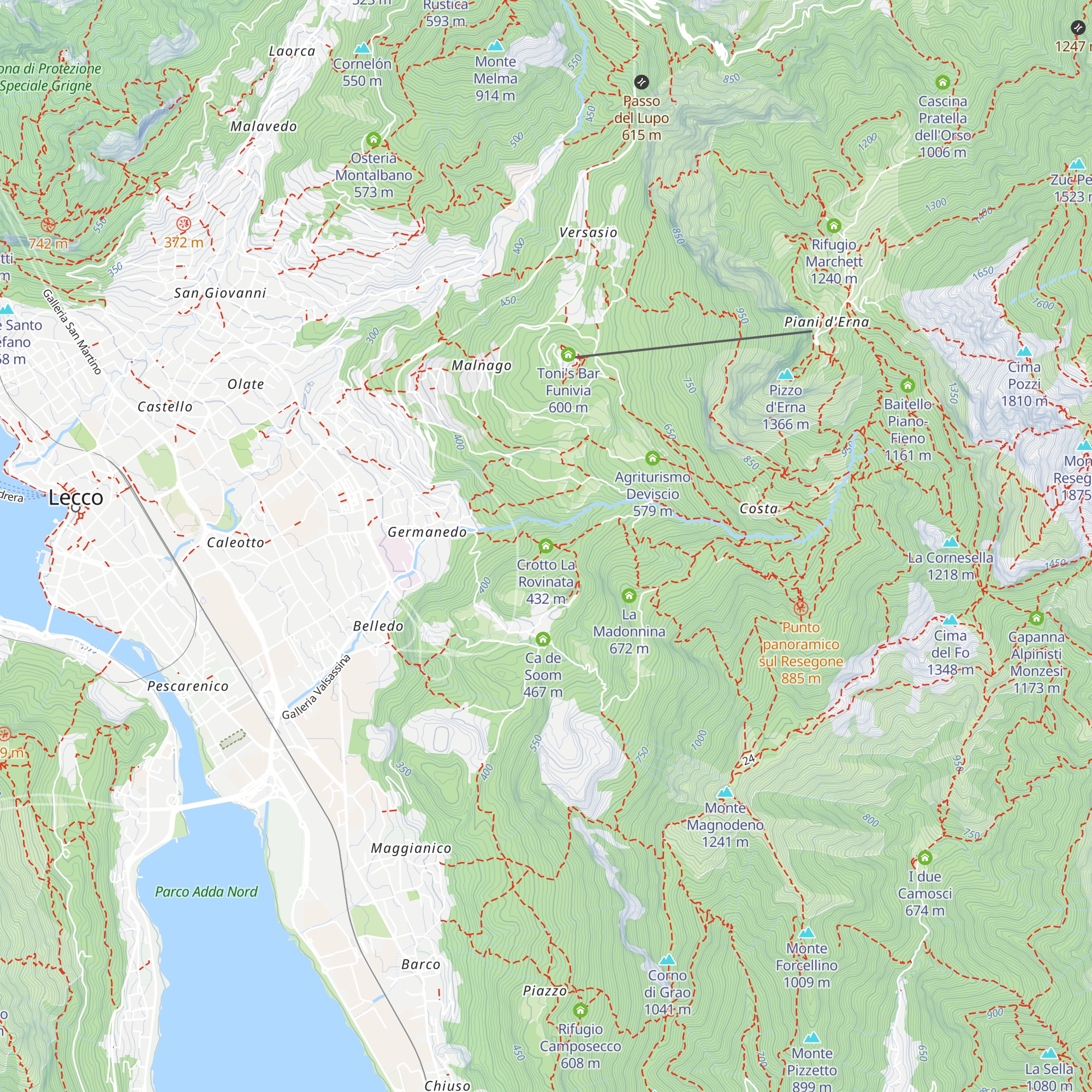 Crotto La Rovinata map