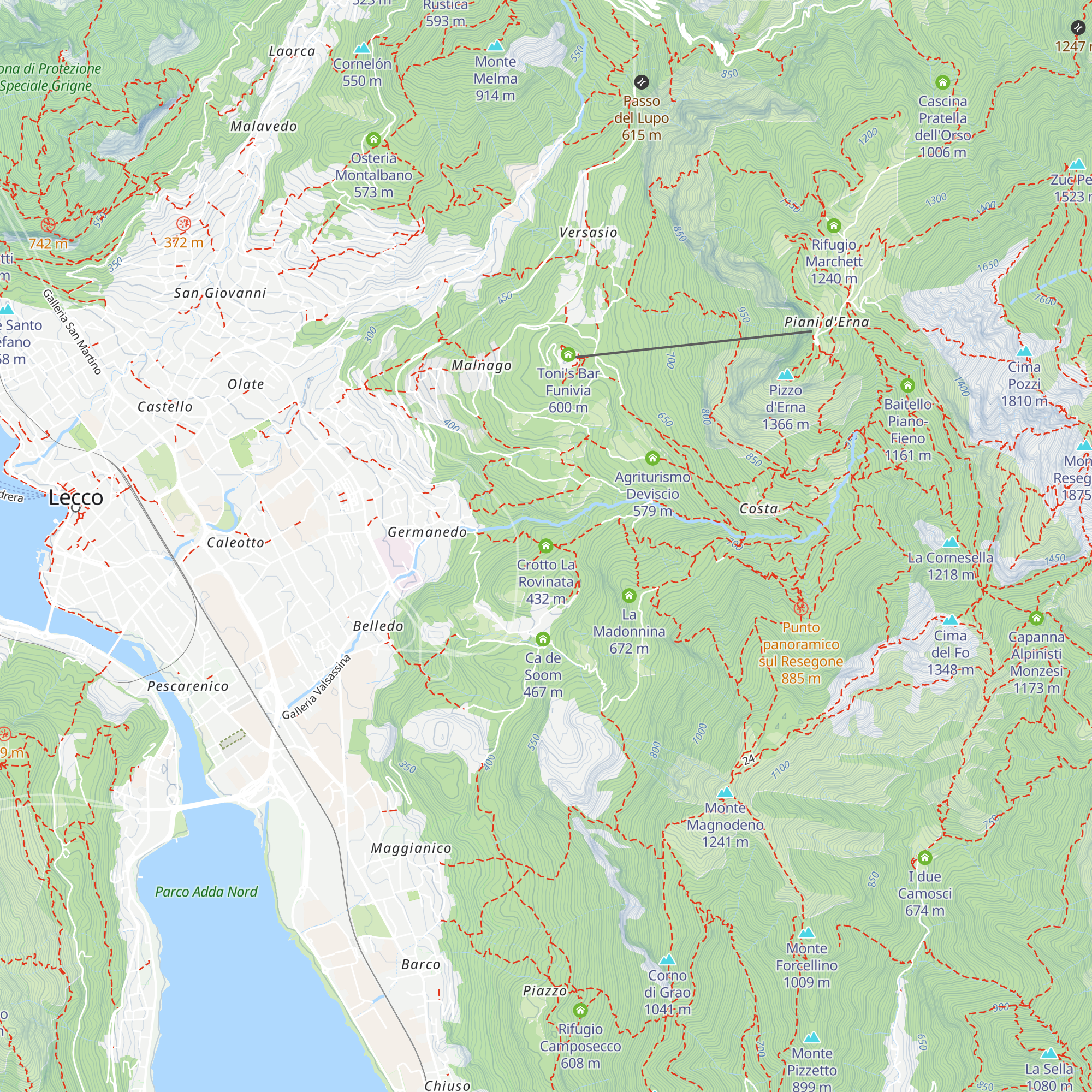 Crotto La Rovinata map