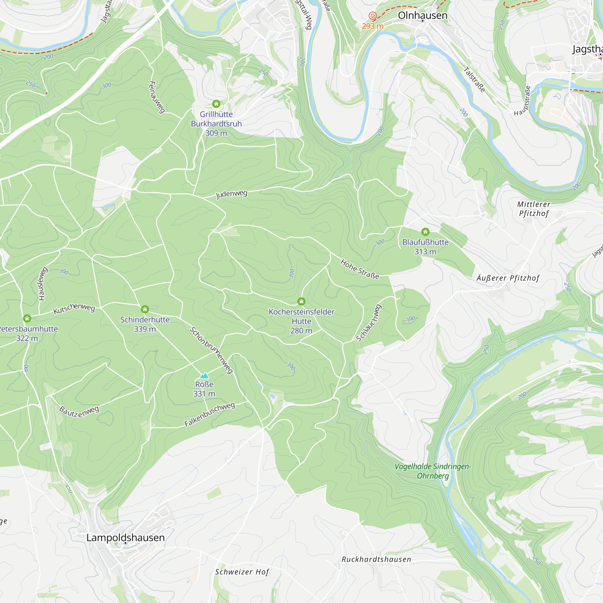 Kochersteinsfelder Hütte map