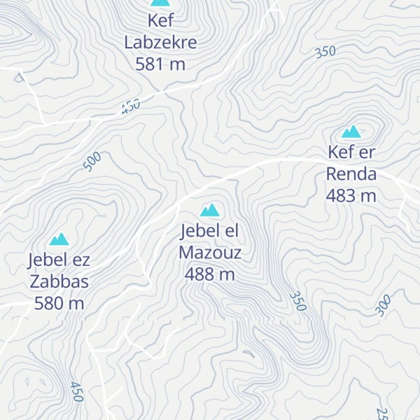 Map of Jebel el Mazouz