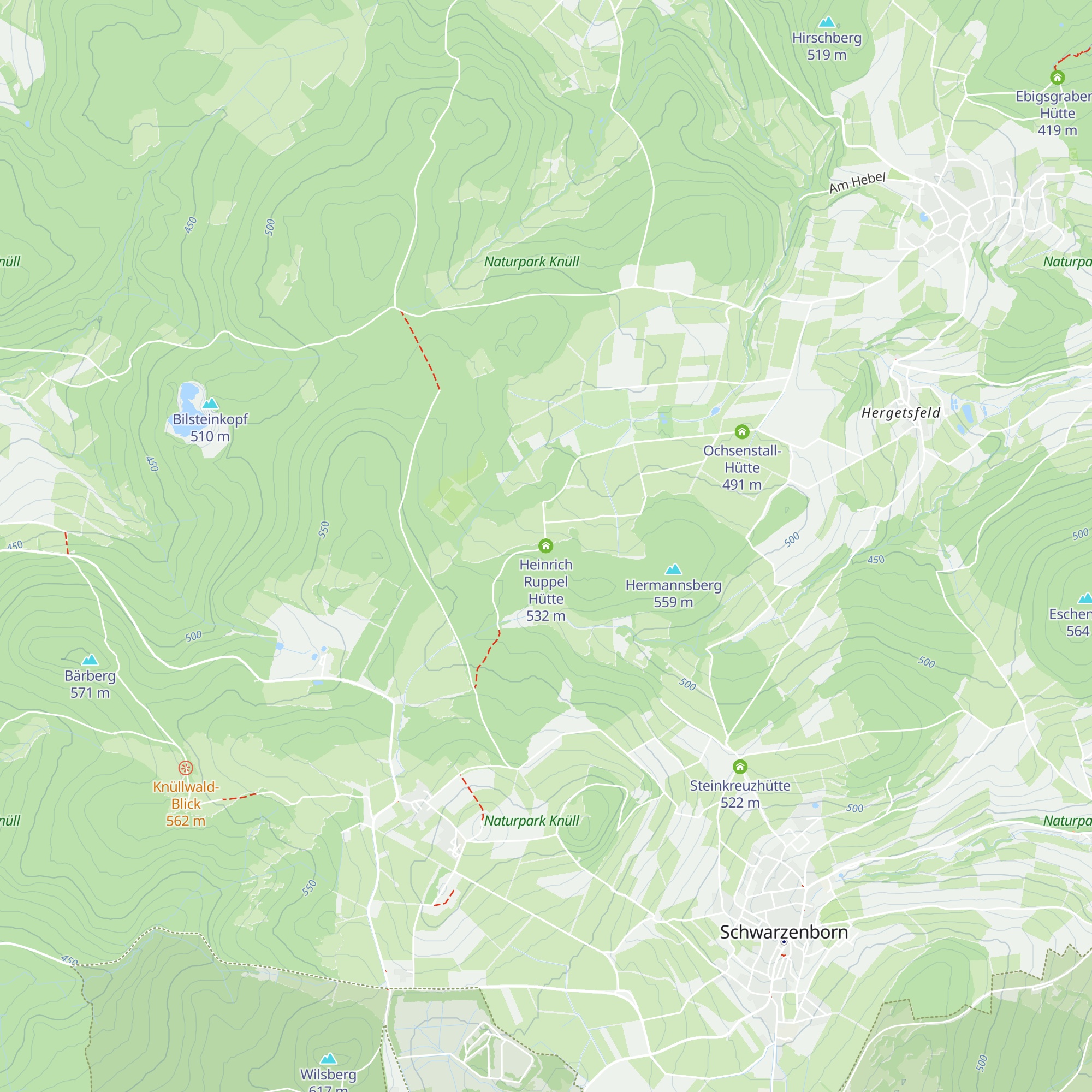 Heinrich Ruppel Hütte map