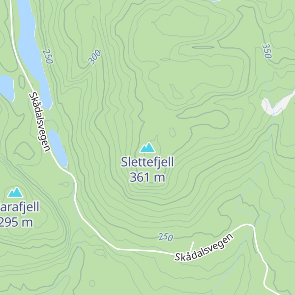 Map of Slettefjell