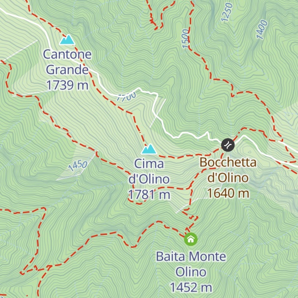 Map of Cima d'Olino