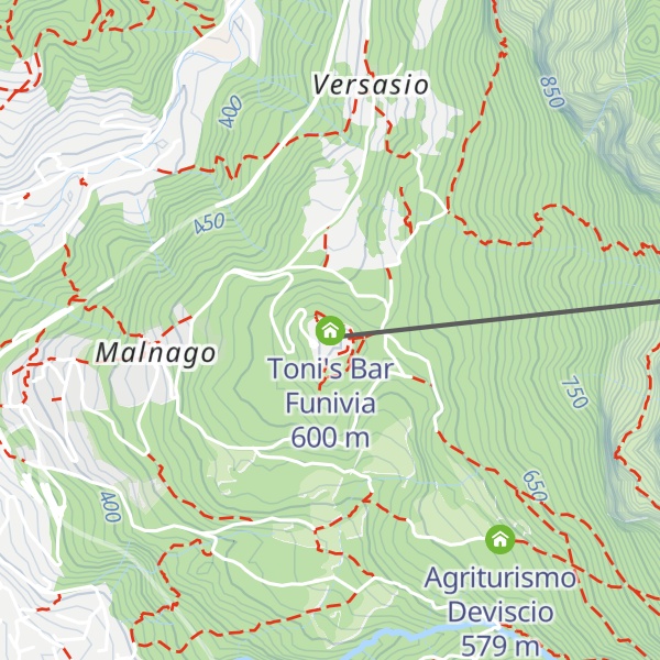 Map of Bed & Breakfast Partenza Funivia Piani d'Erna