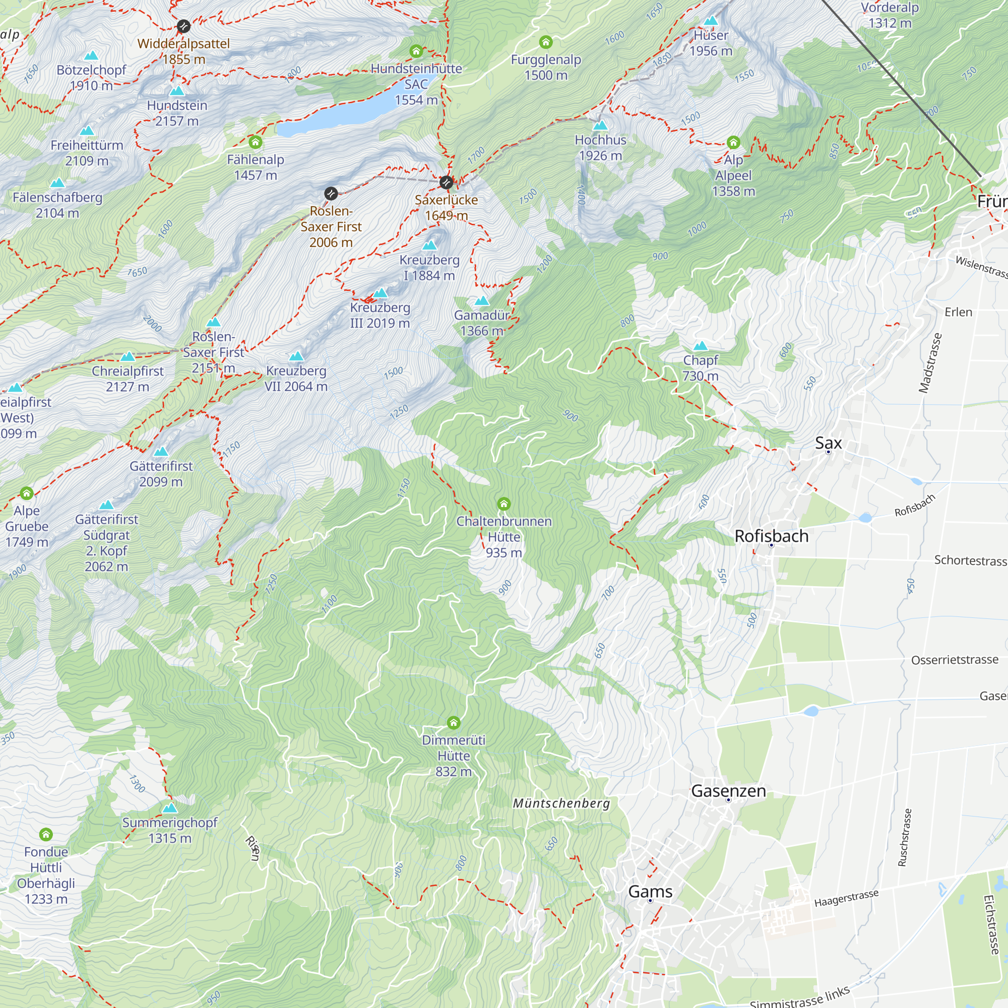 Chaltenbrunnen Hütte map