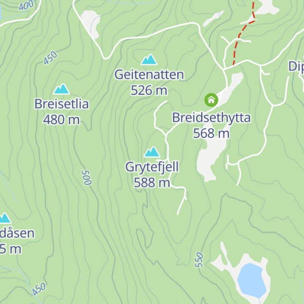 Map of Grytefjell