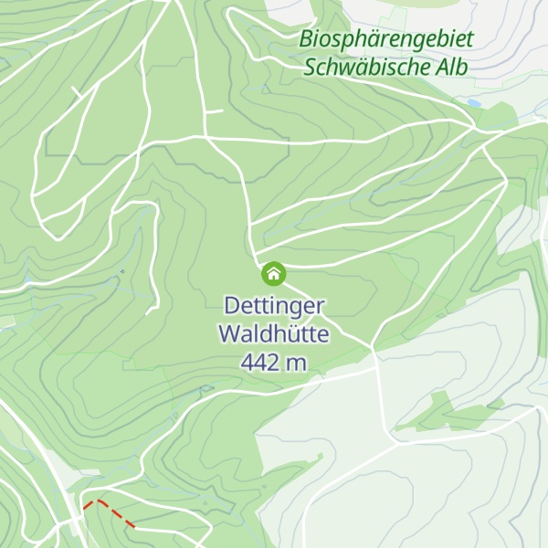 Map of Dettinger Waldhütte