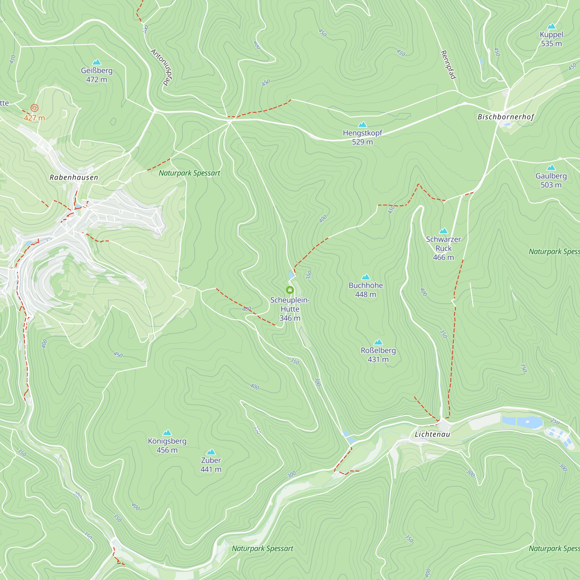 Scheuplein-Hütte map
