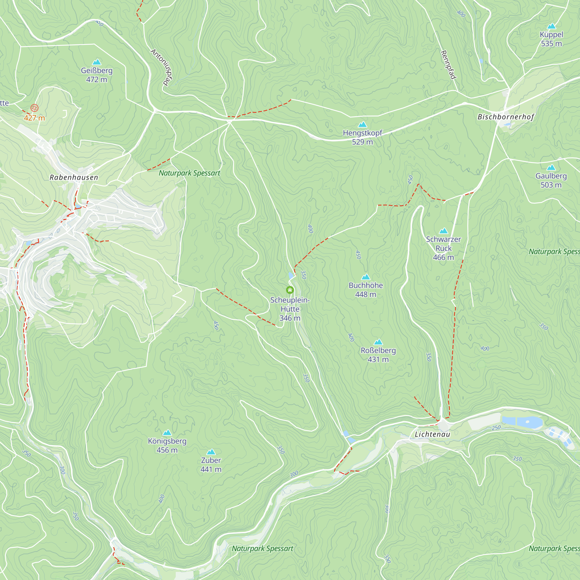 Scheuplein-Hütte map