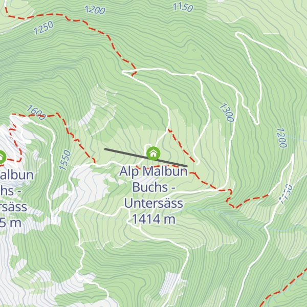 Map of Alp Malbun Buchs - Untersäss