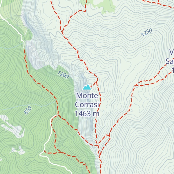 Map of Monte Corrasi