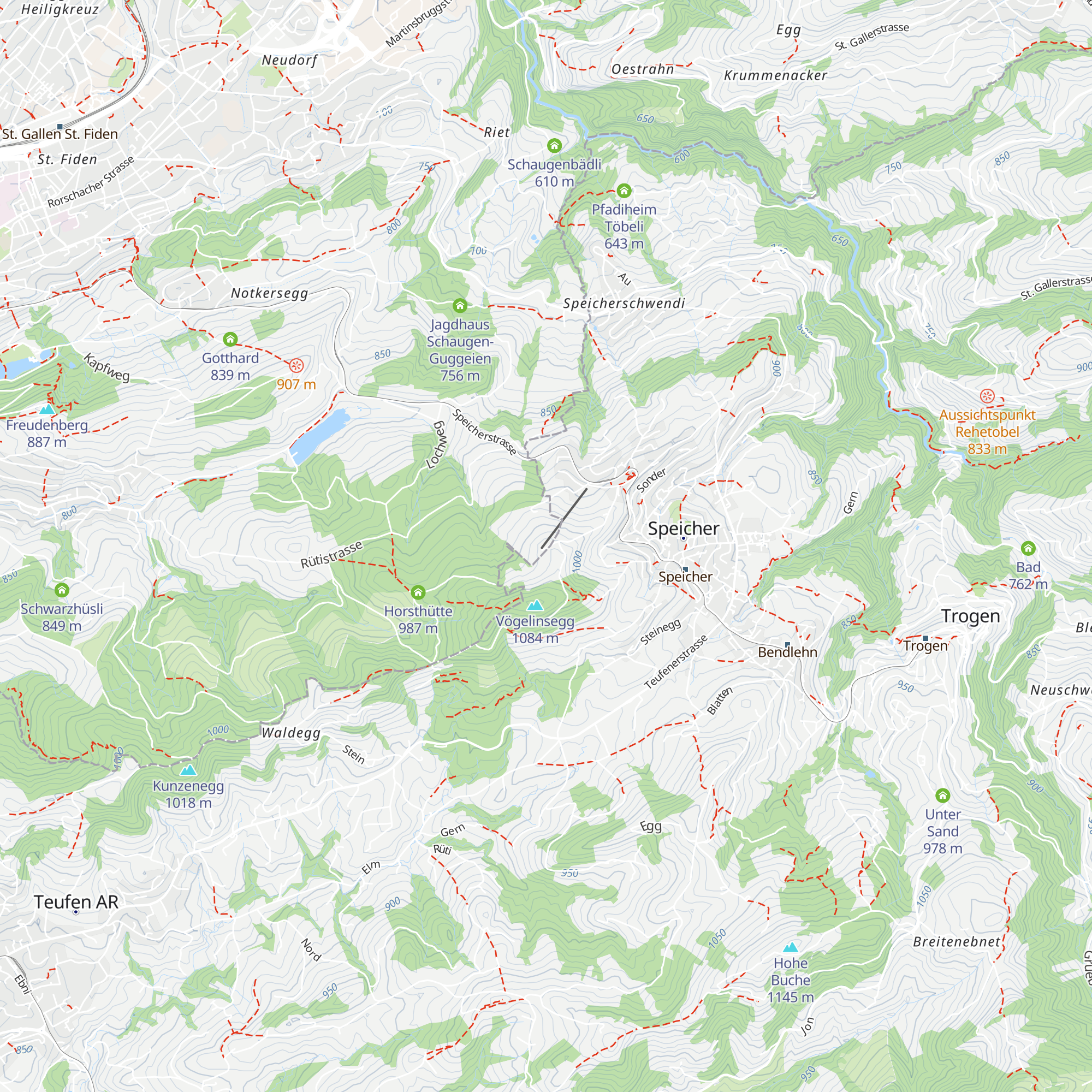 Restaurant Kantonsgrenze map