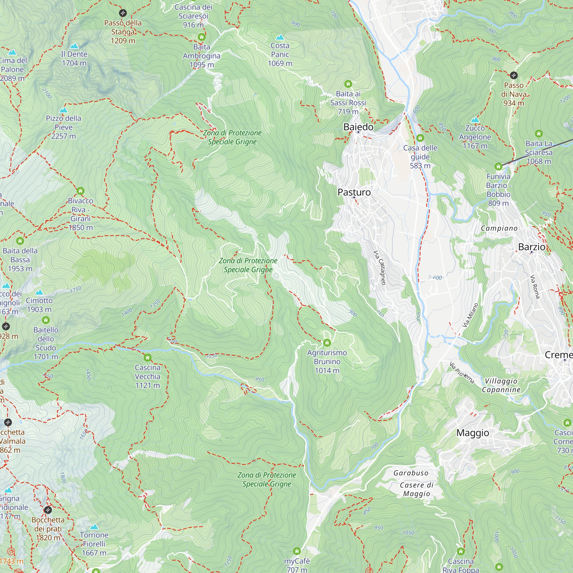 Baita de Spinarol map