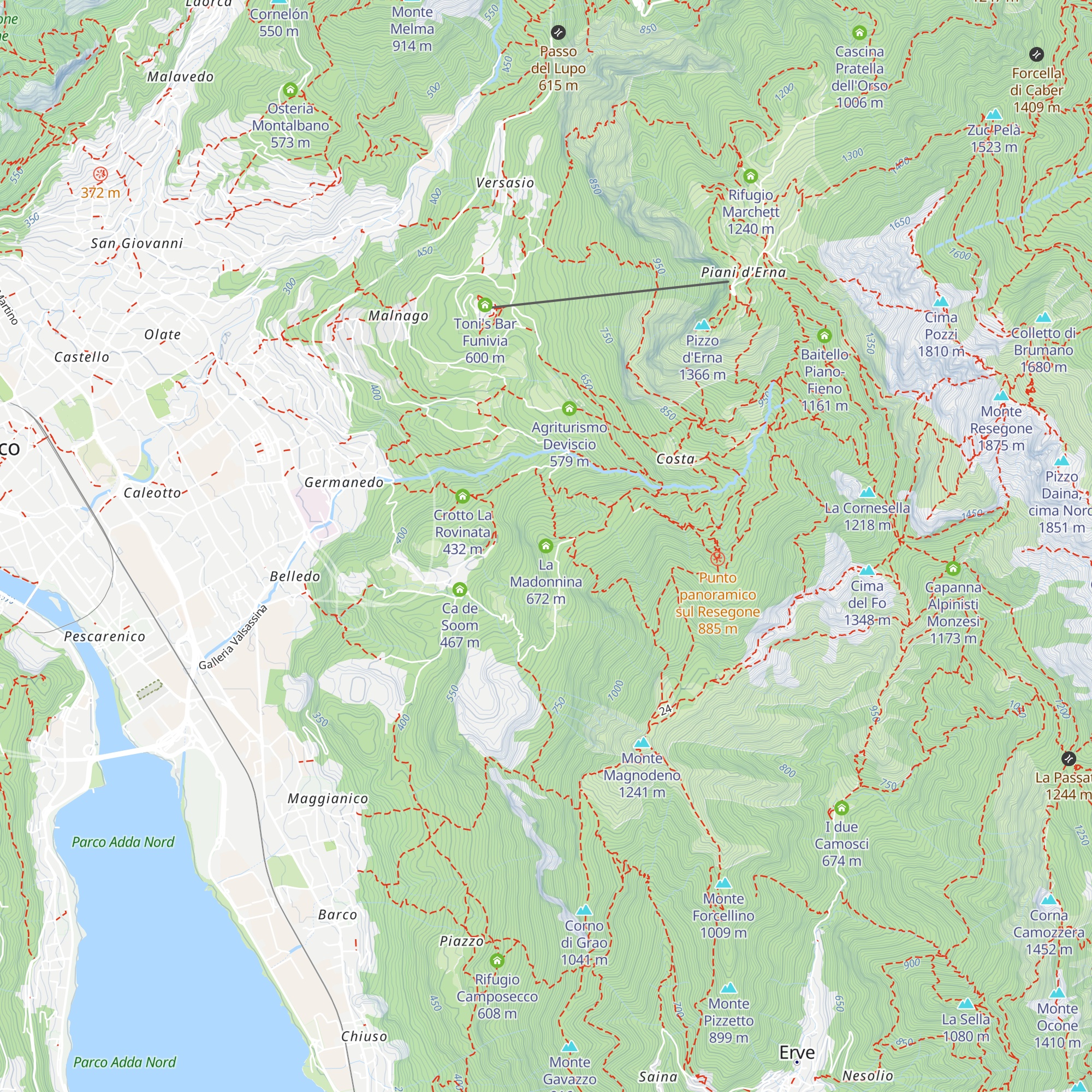 La Madonnina map