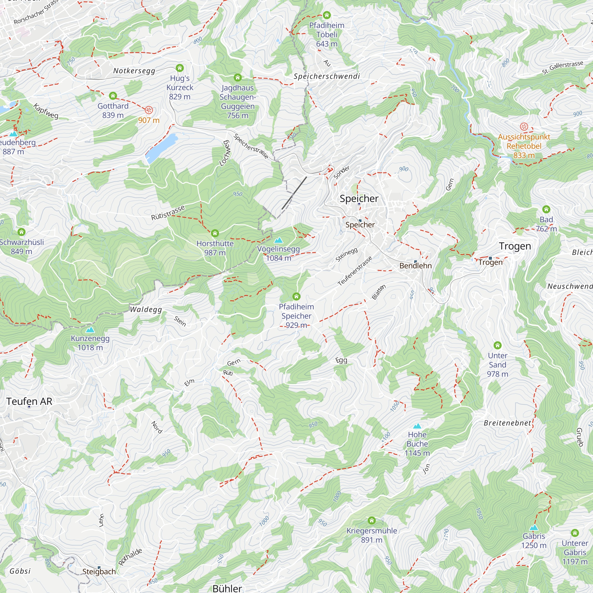 Pfadiheim Speicher map