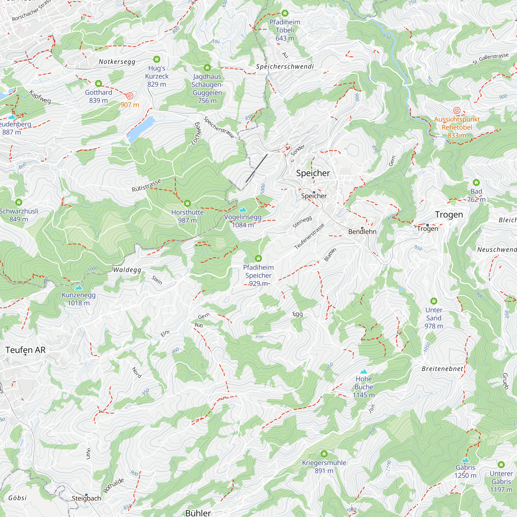 Pfadiheim Speicher map