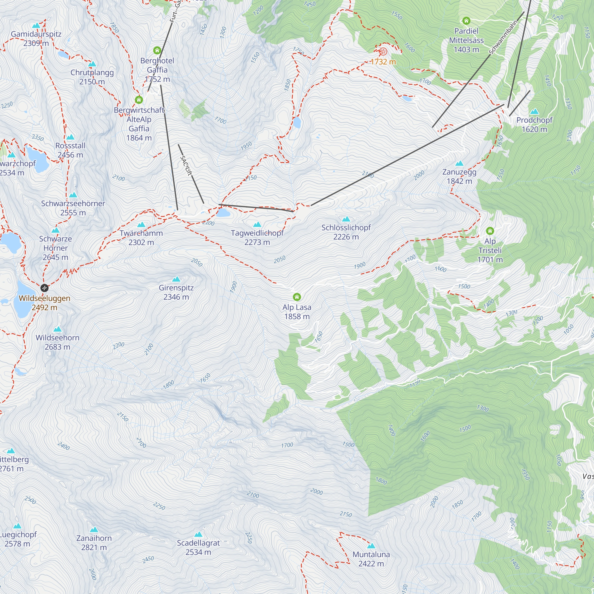 Alp Lasa map