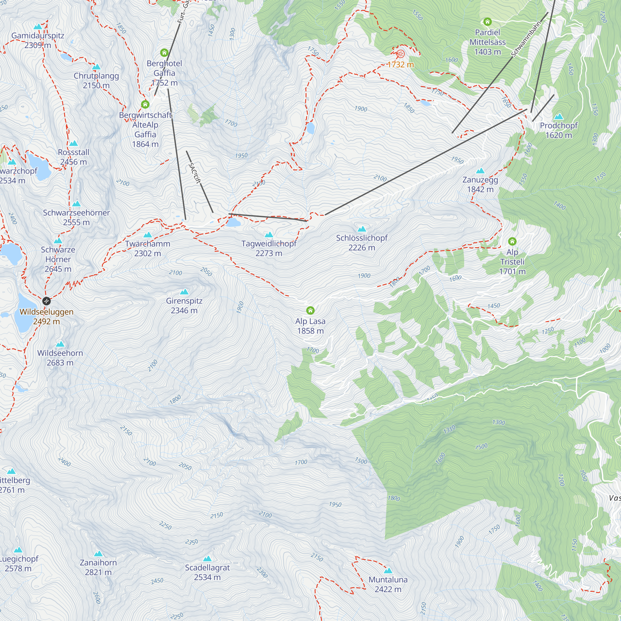 Alp Lasa map
