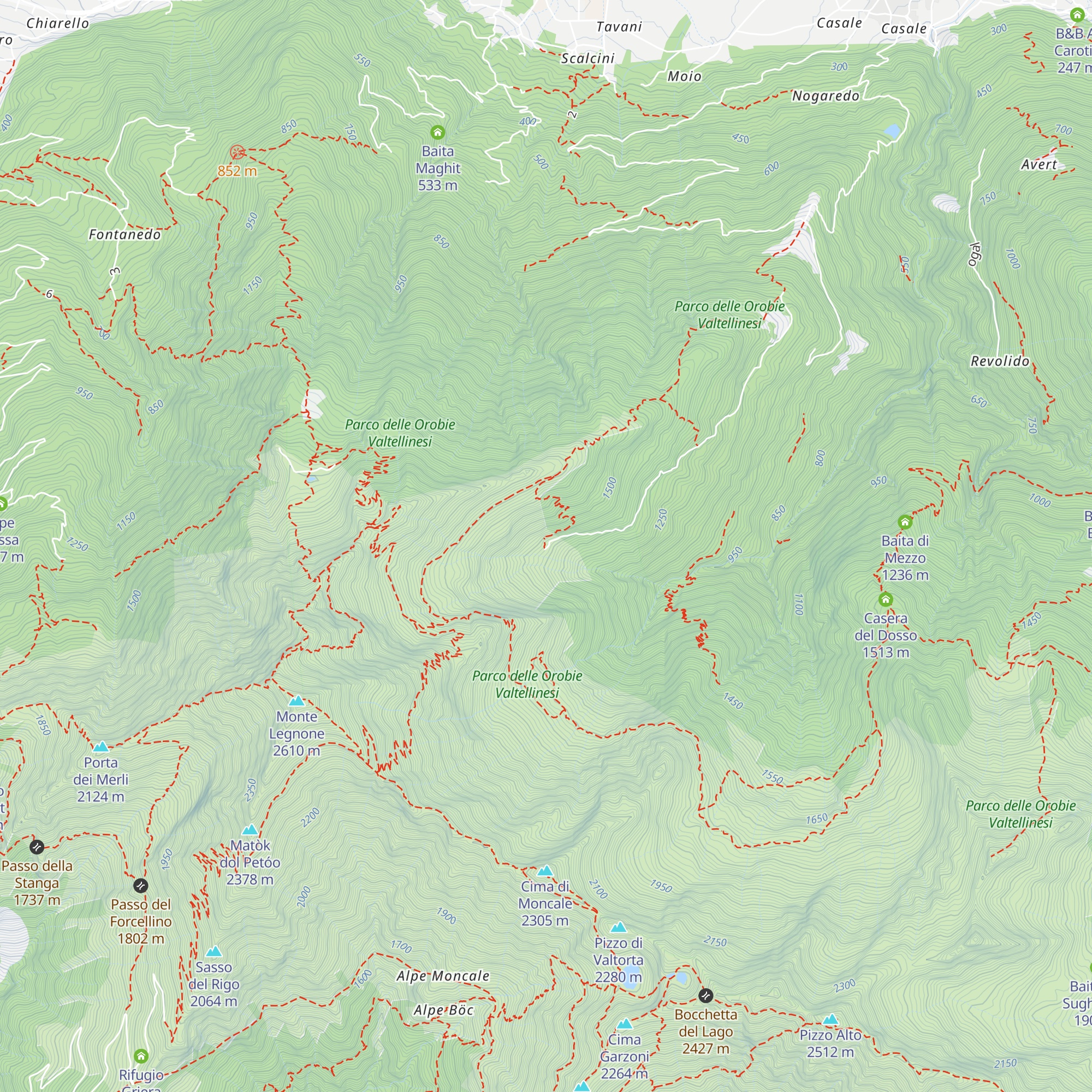 Baita di Panzone map