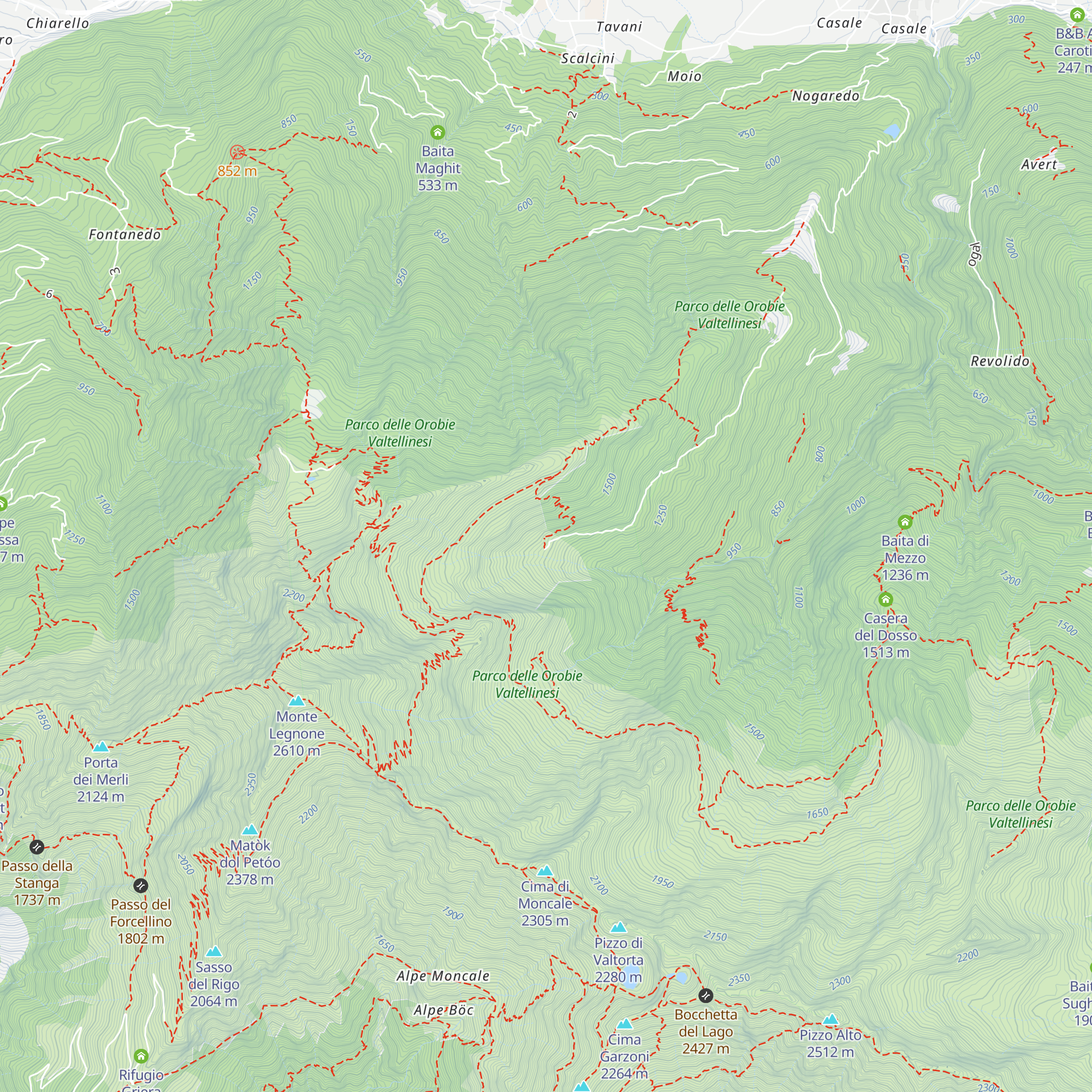 Baita di Panzone map