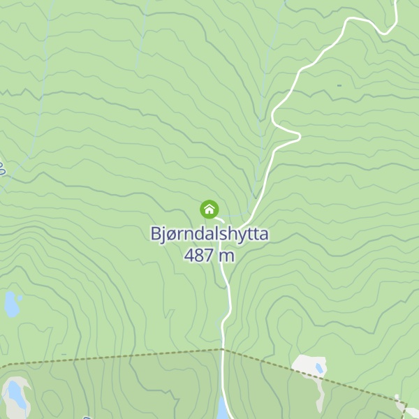 Map of Bjørndalshytta