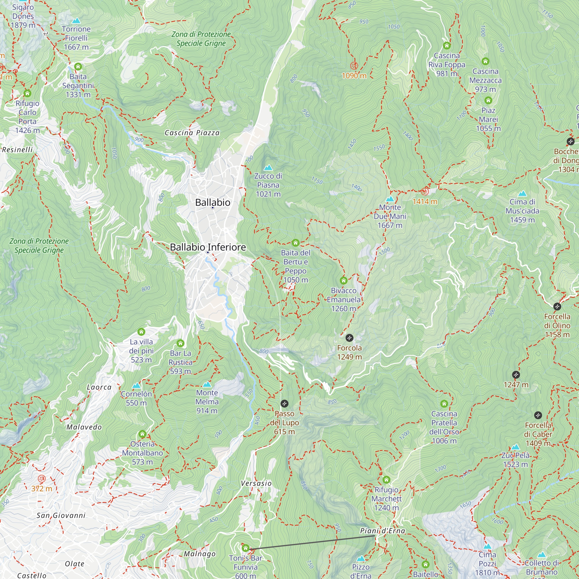 Baita Bongio map