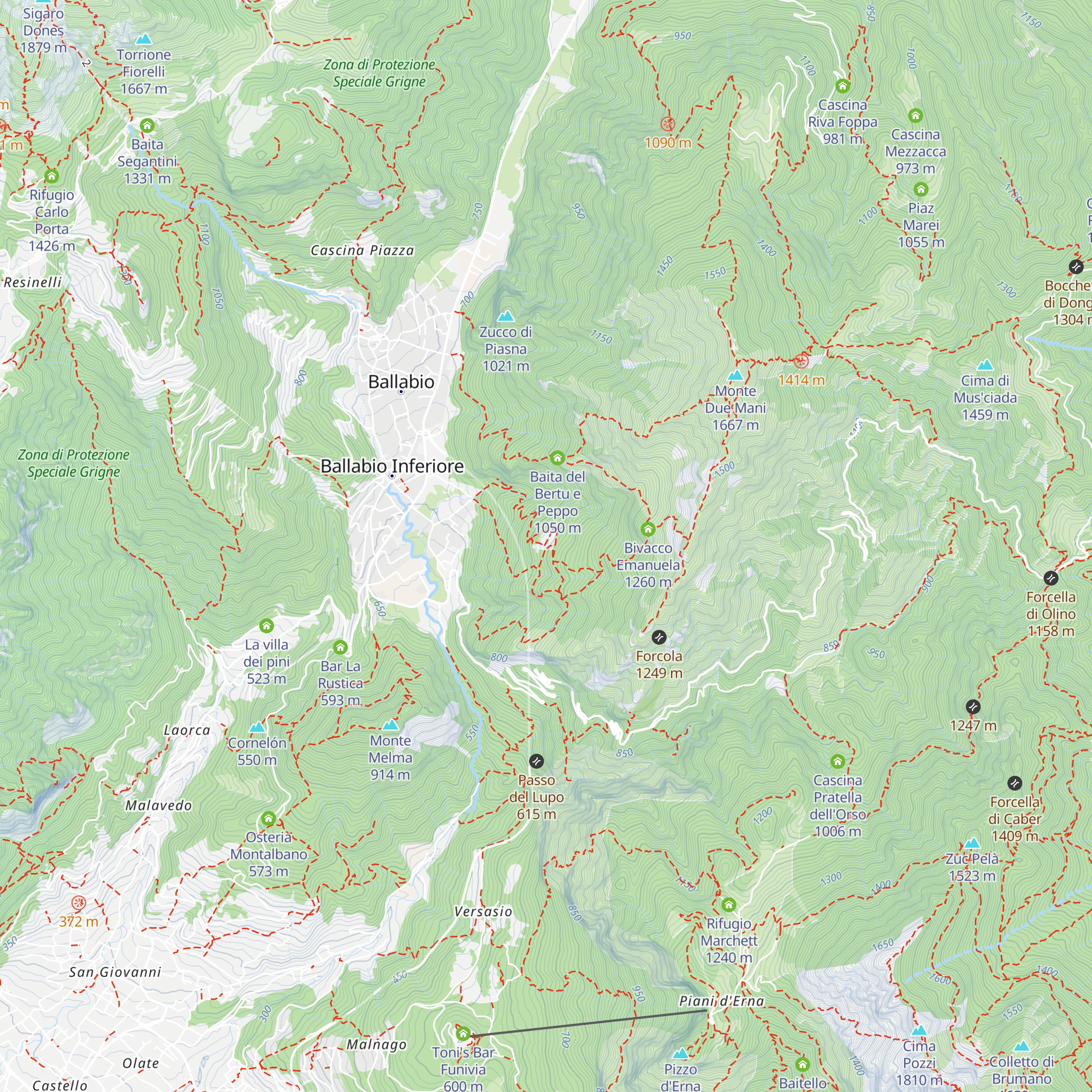 Baita Bongio map