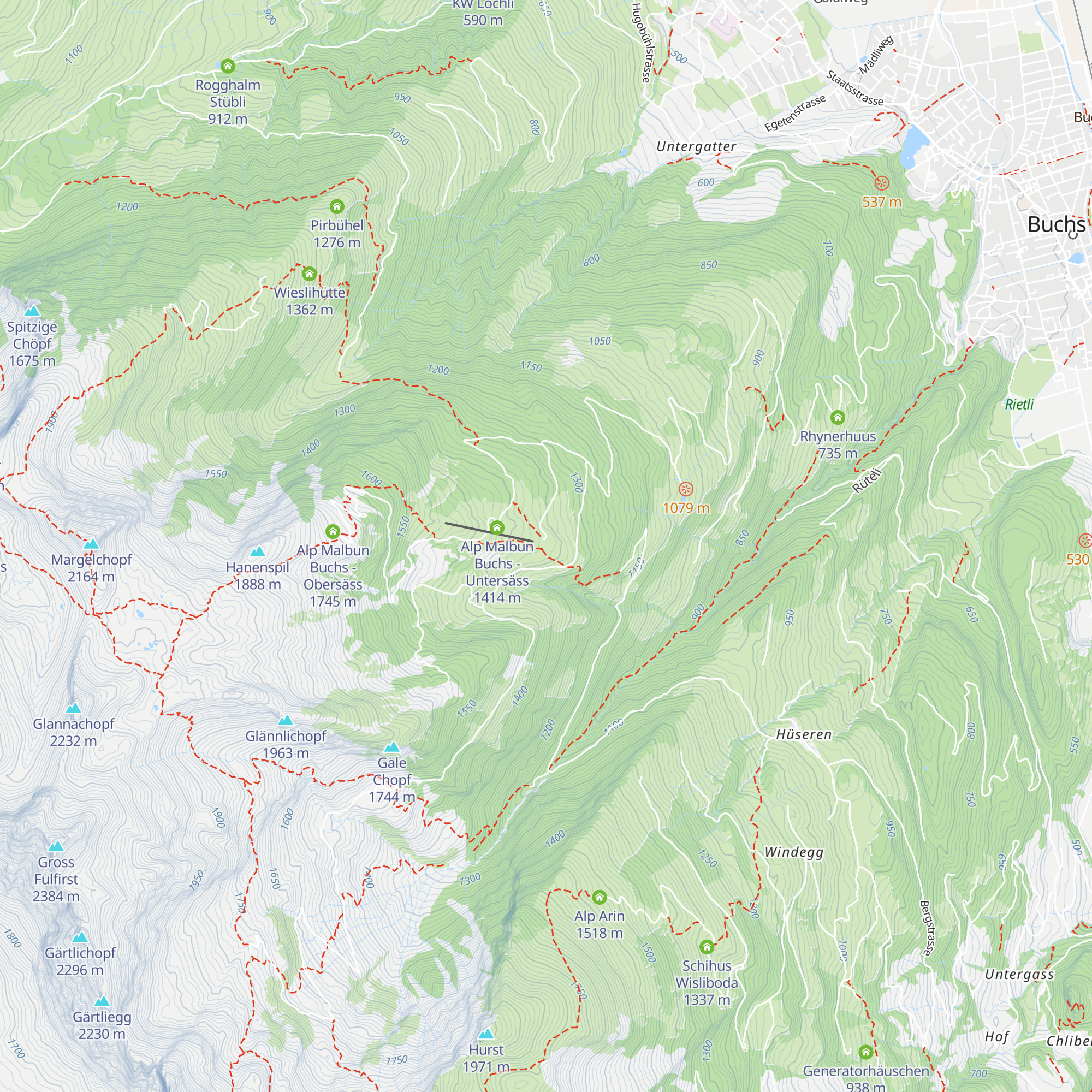 Berghaus Malbun map