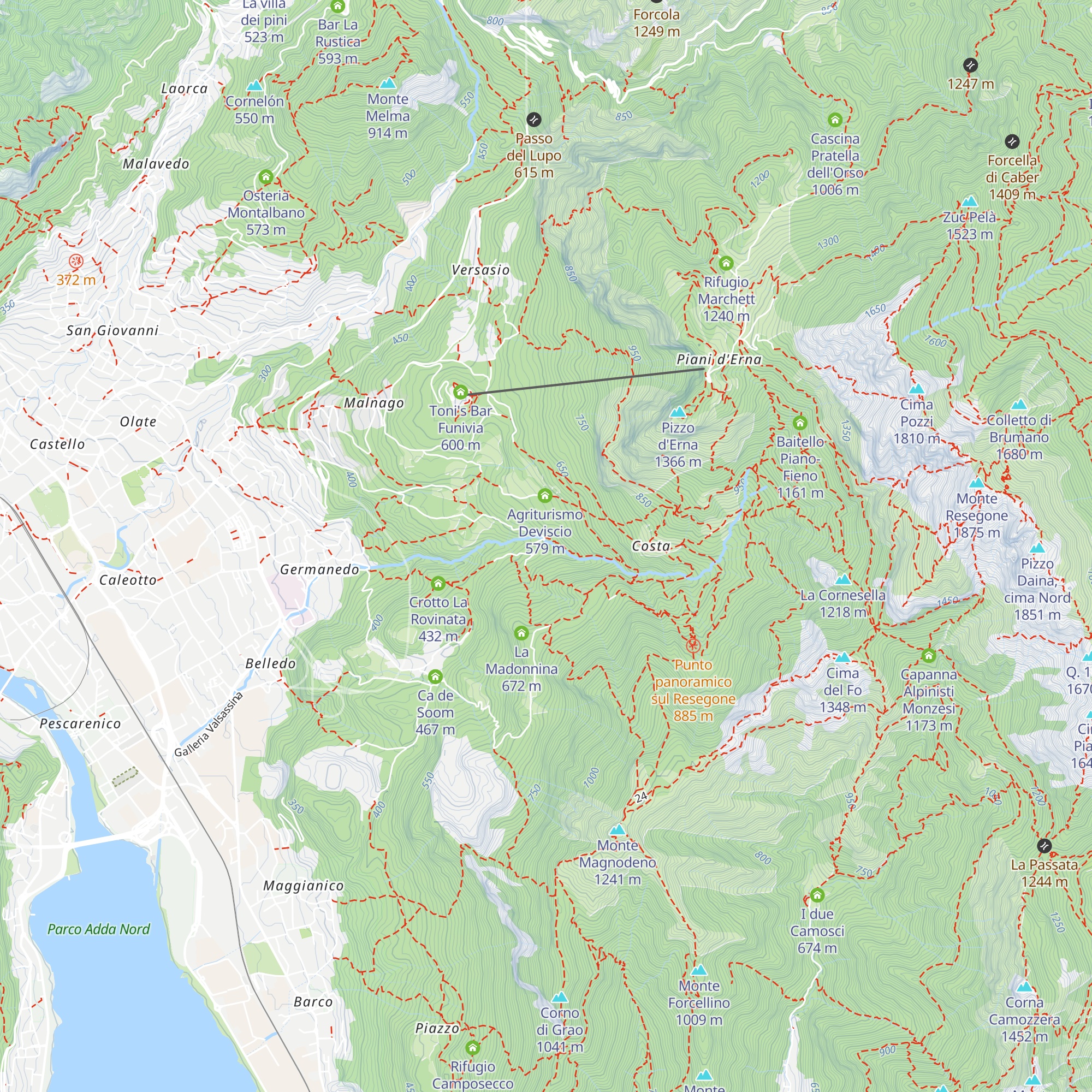 Agriturismo Ponte Tenaglia map