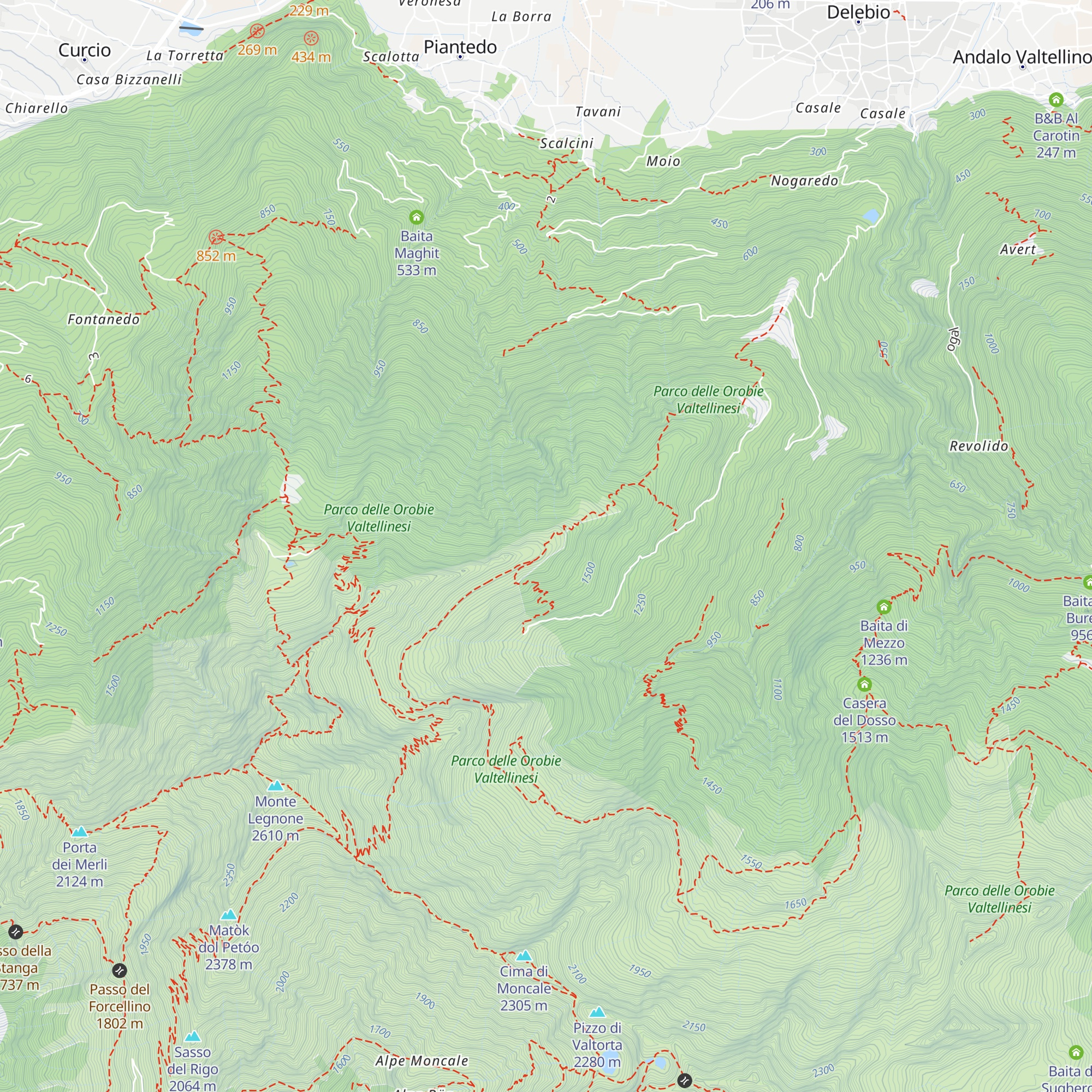 Alpe e Rifugio Legnone map