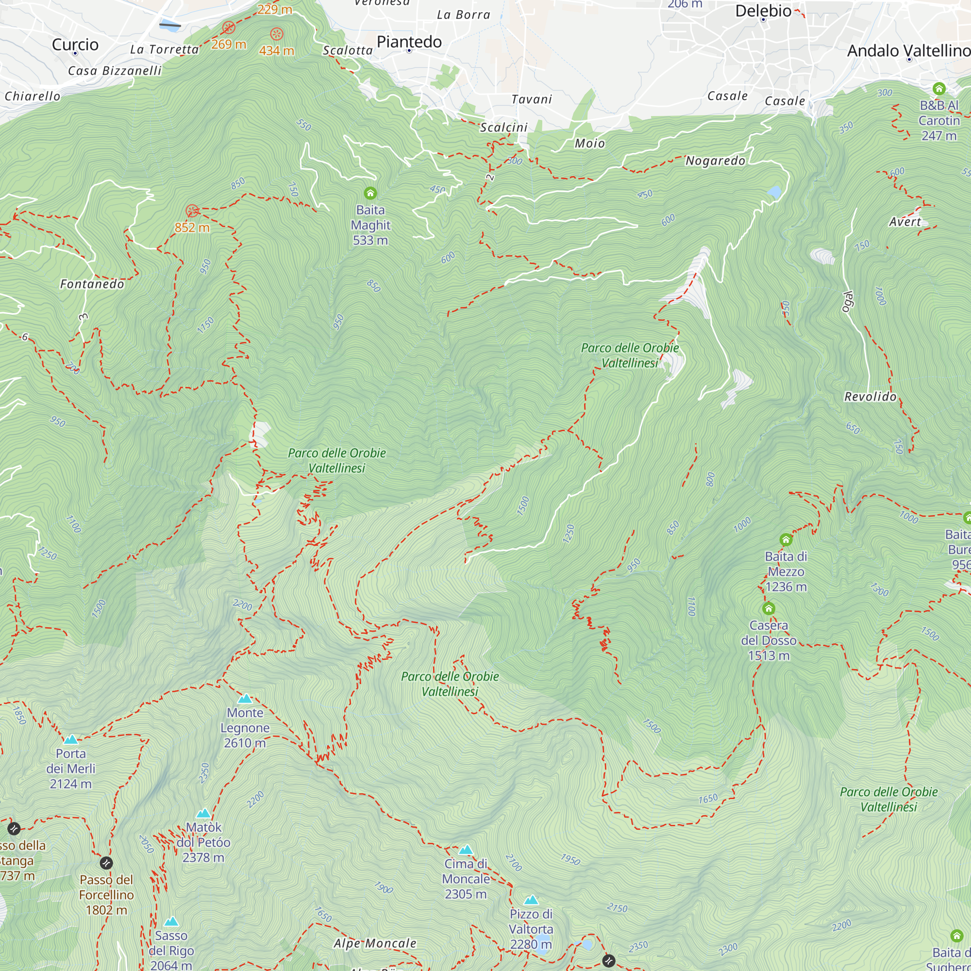 Alpe e Rifugio Legnone map