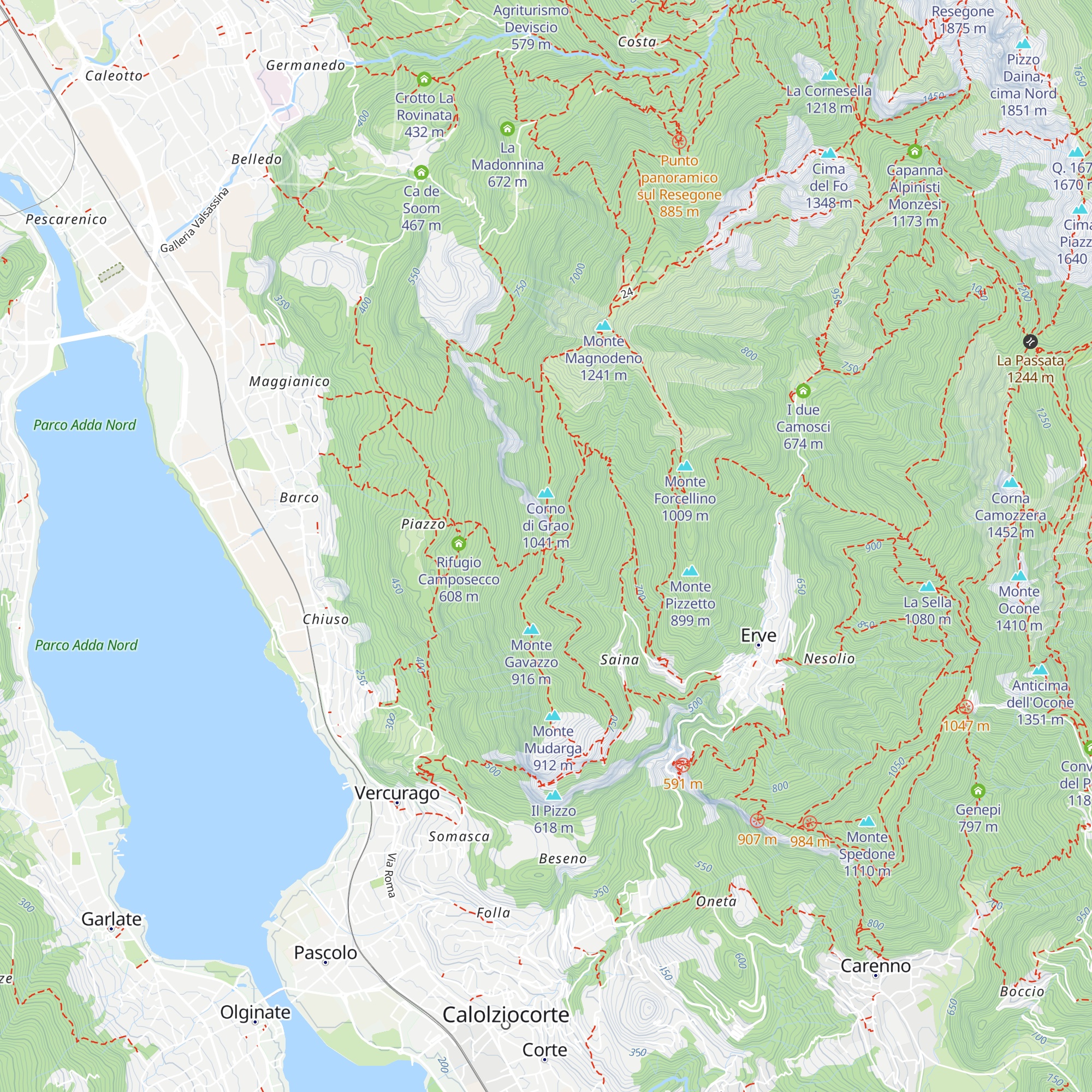 Bivacco Mario Corti map