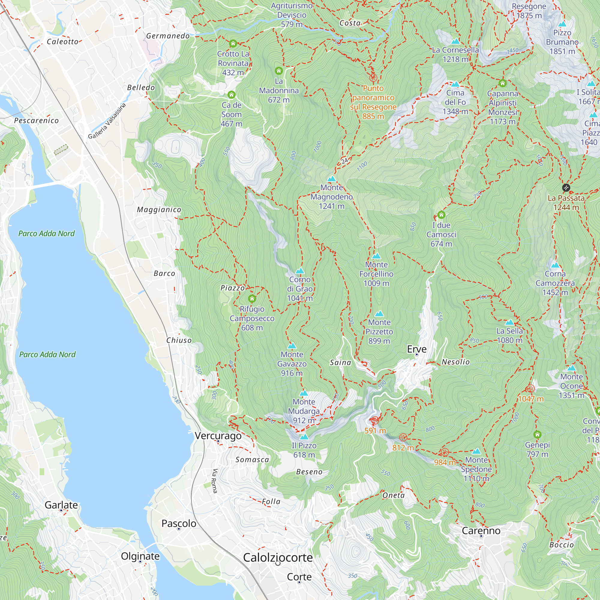 Bivacco Mario Corti map