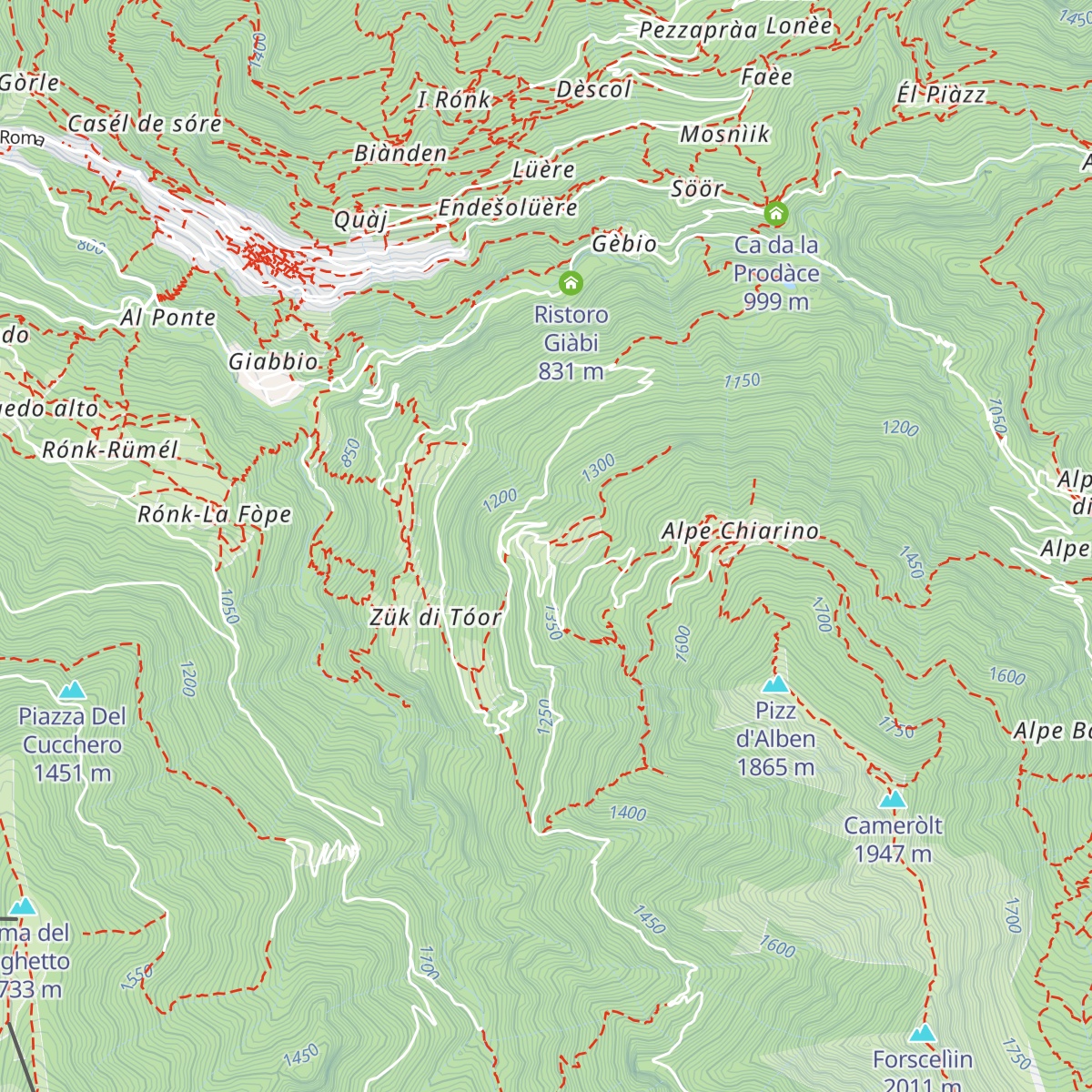 Rifugio Ariàal map