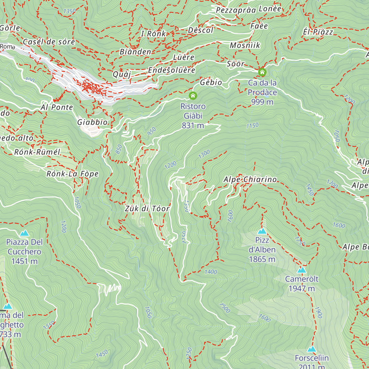 Rifugio Ariàal map