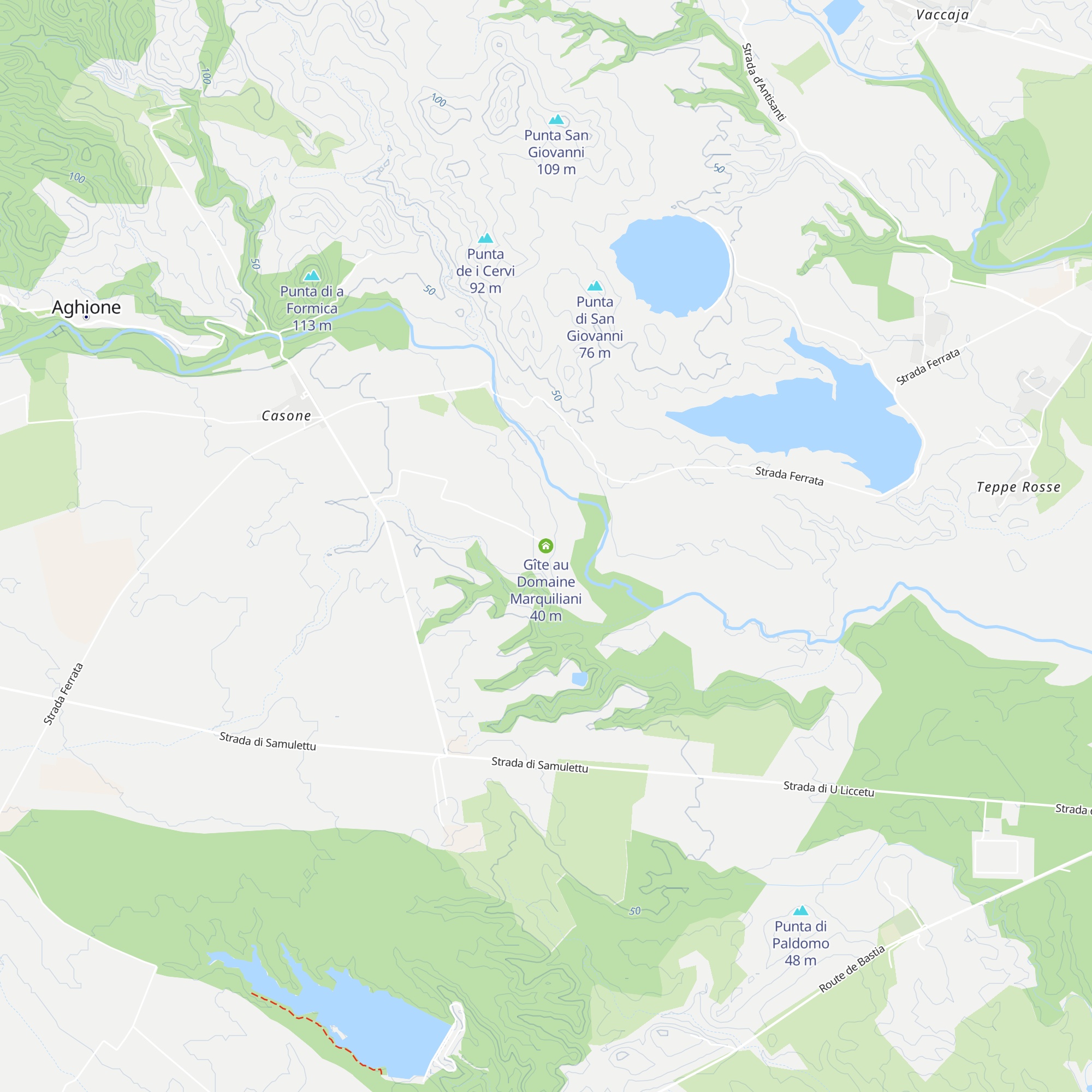 Gîte au Domaine Marquiliani map