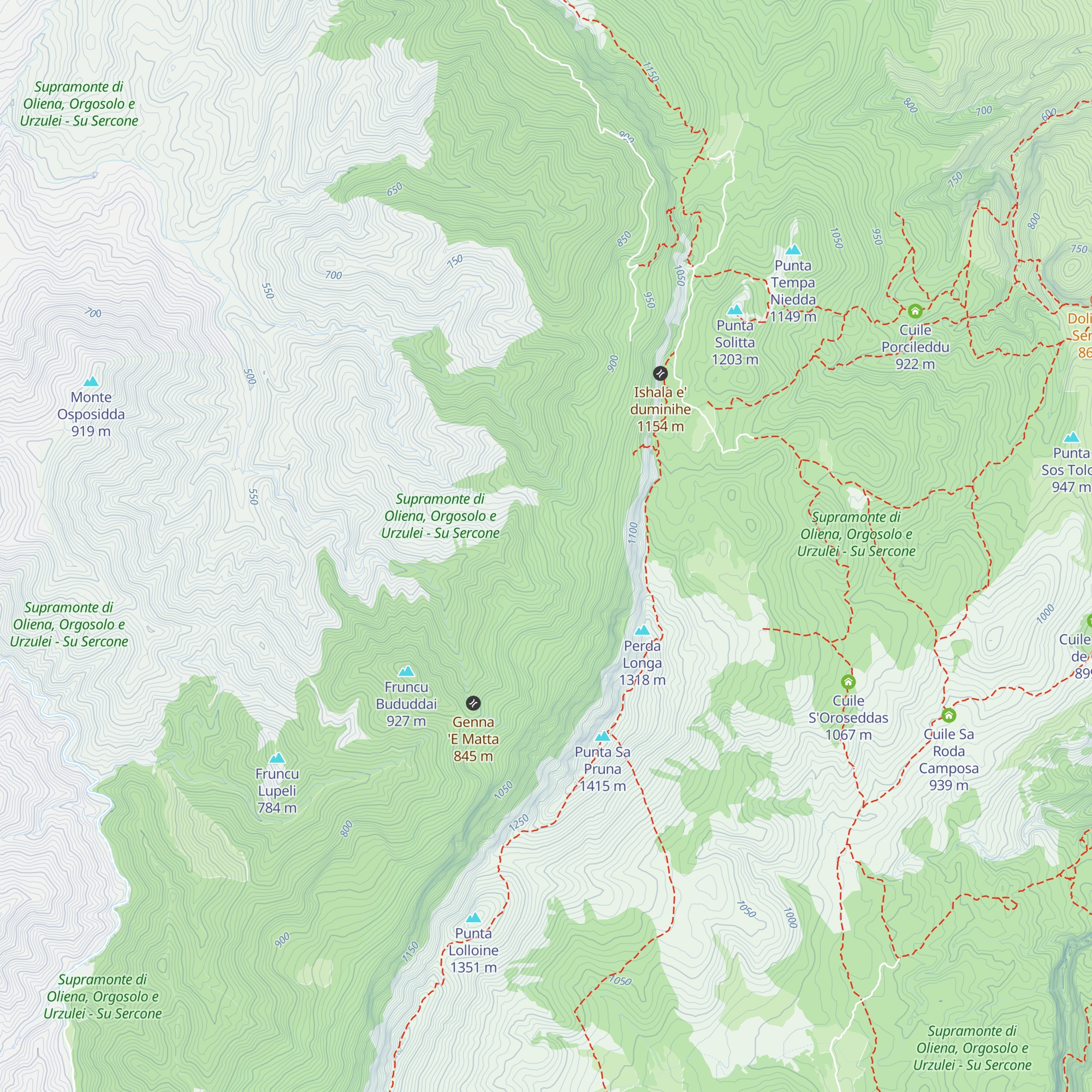 Rifugio Fundales map