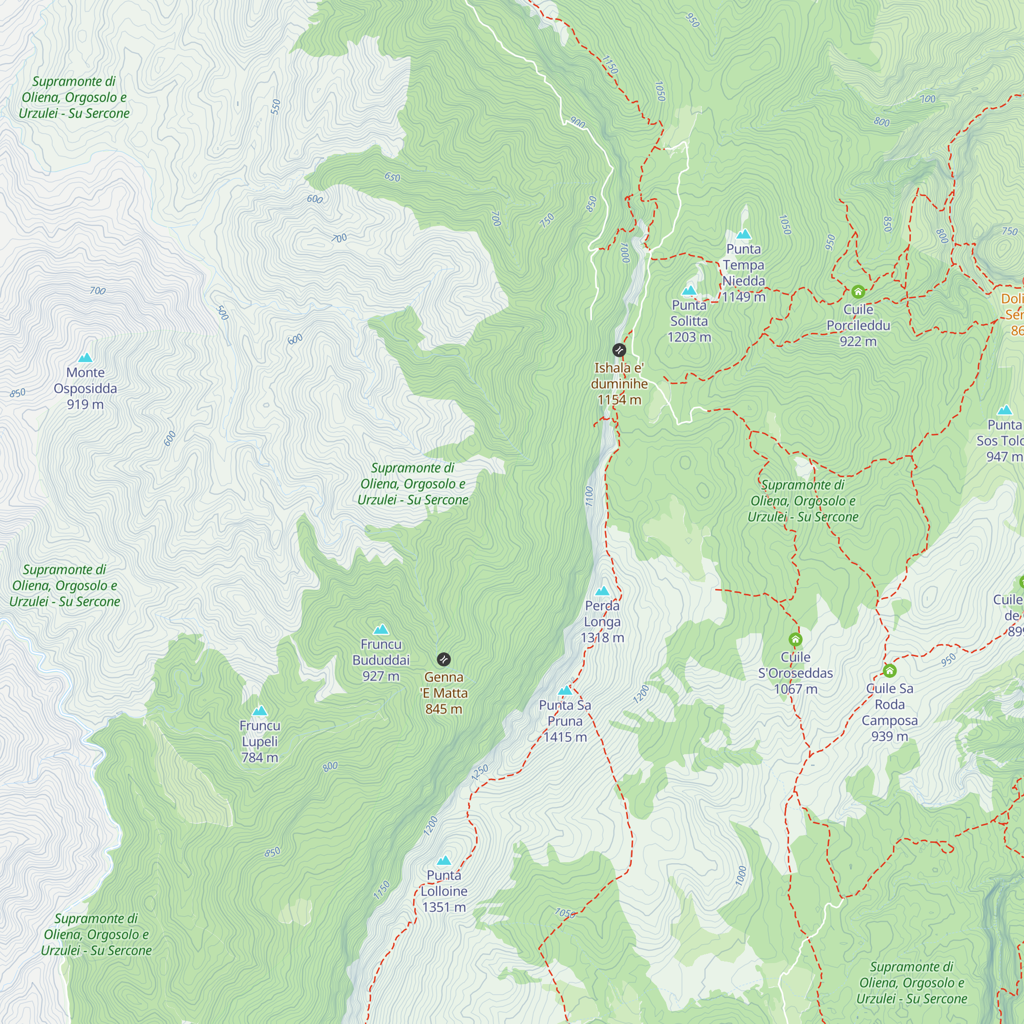 Rifugio Fundales map