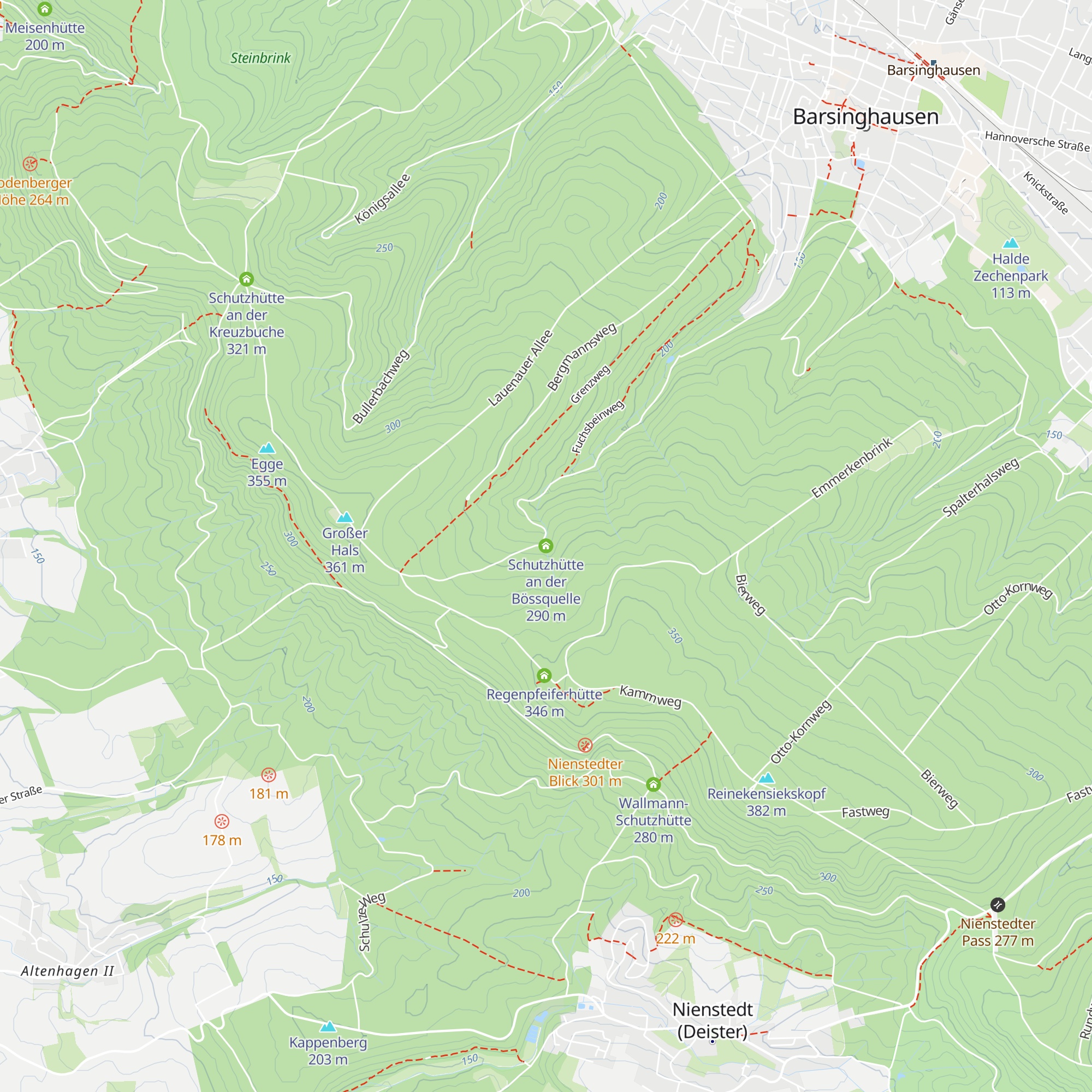 Schutzhütte an der Bössquelle map
