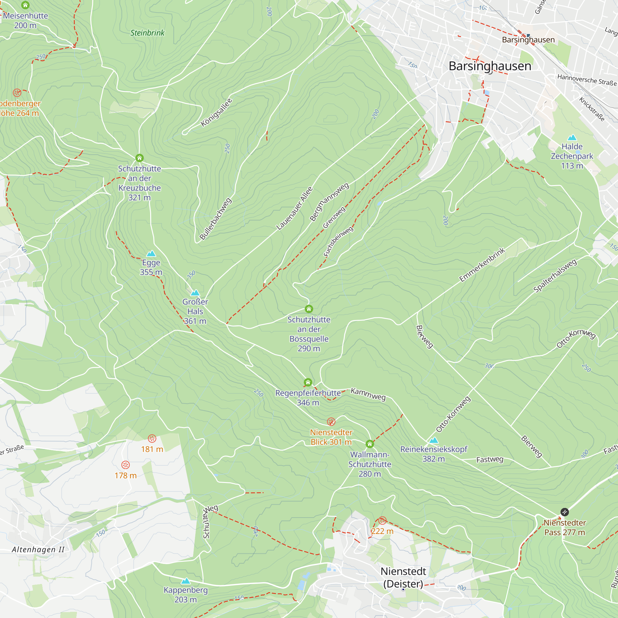 Schutzhütte an der Bössquelle map