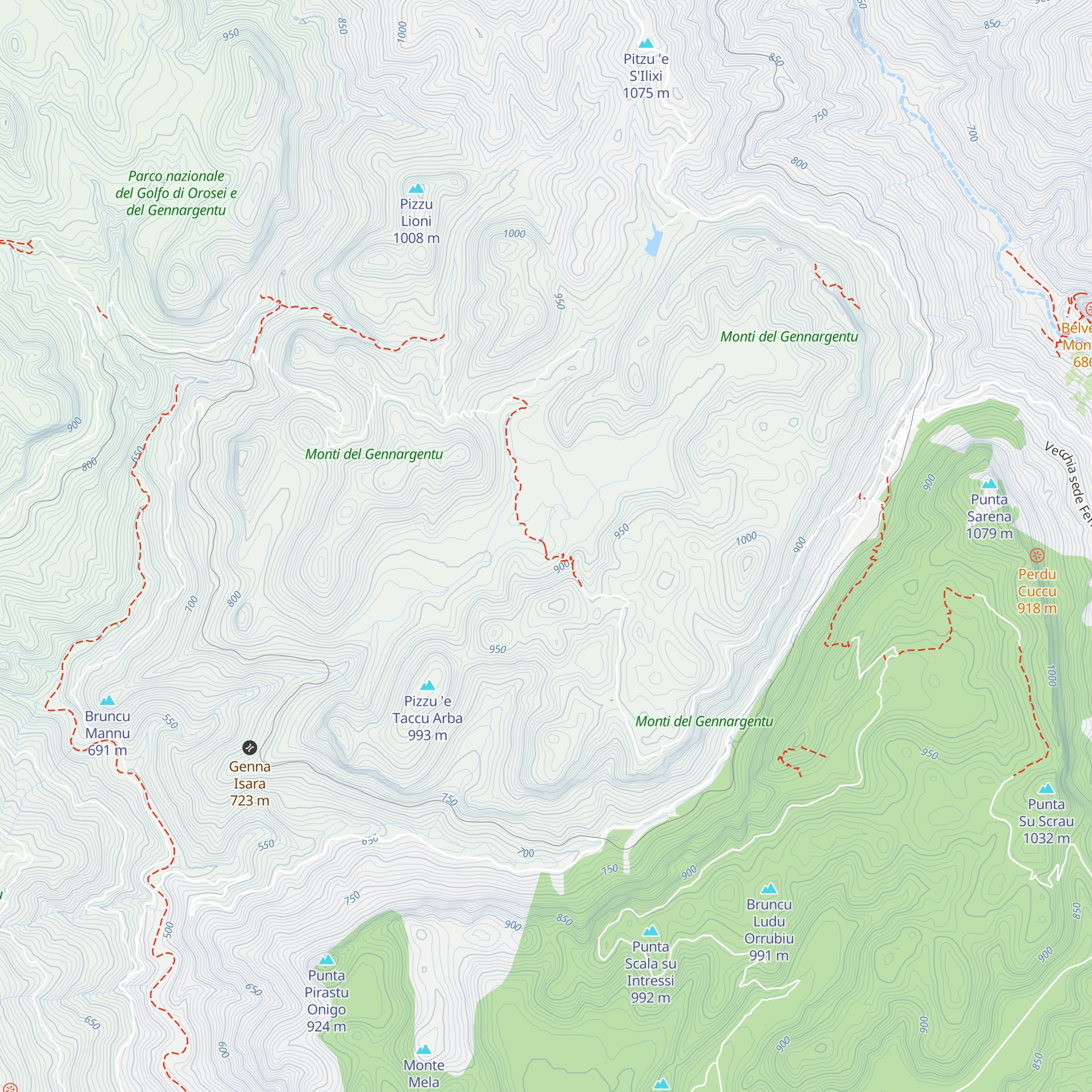 Capanno Is Tostoinos map