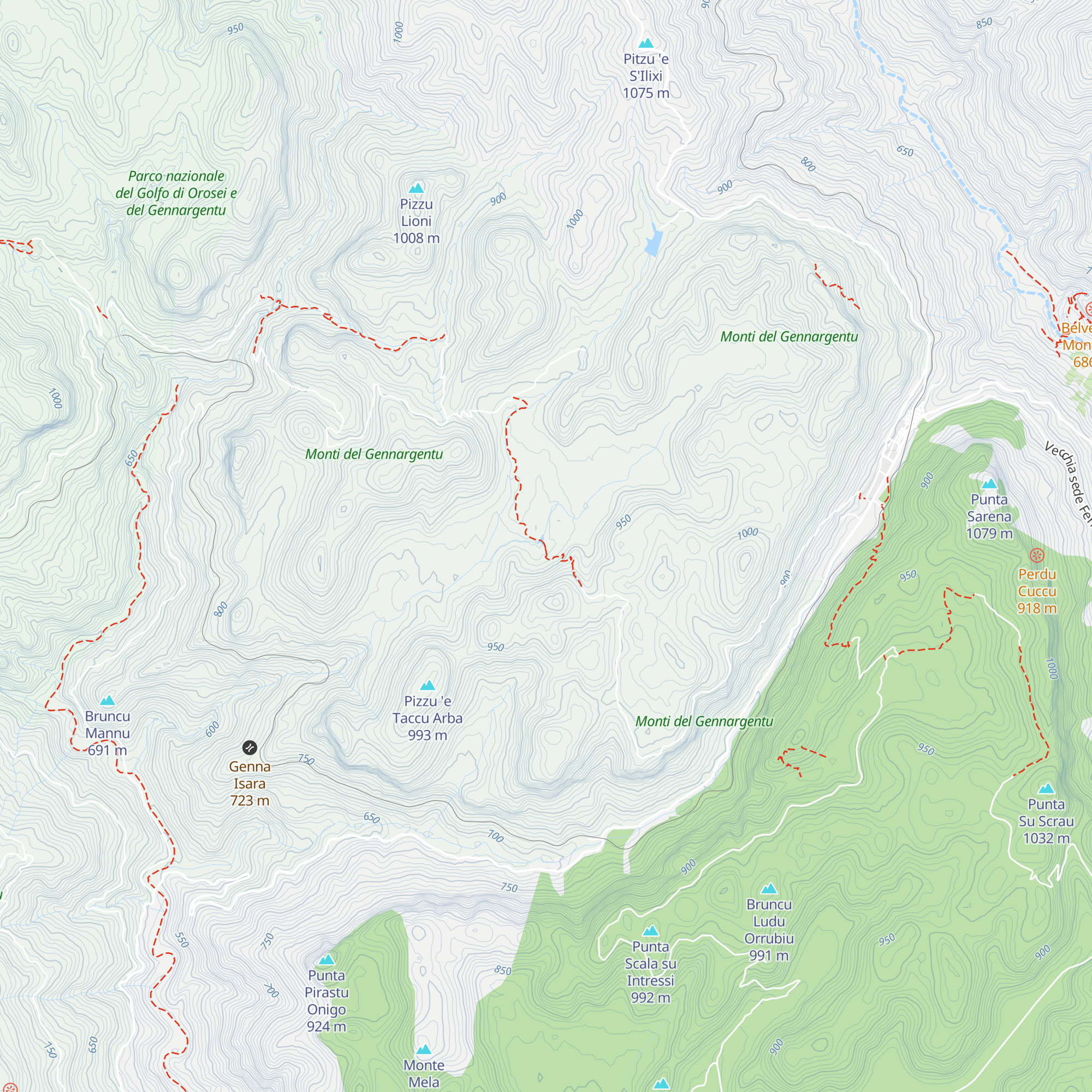 Capanno Is Tostoinos map
