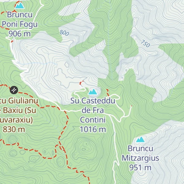 Map of Punta Su Bacu Malu
