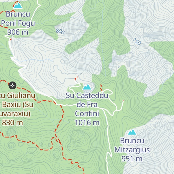 Map of Su Casteddu de Fra Contini